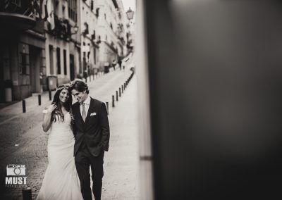 Reportaje de boda por Madrid momento pareja
