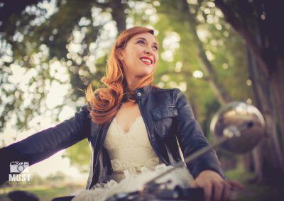 La novia motorista