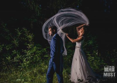 Sesion de postboda realizada de noche